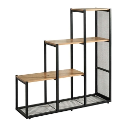 Βιβλιοθήκη - Ραφιέρα Edge 0033-223-002 106x33x112cm Oak-Black