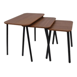 Τραπεζάκια Ζιγκόν (Σετ 3Τμχ) 835-223-277 60x40x50cm Oak-Black