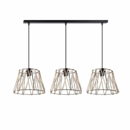 Φωτιστικό Οροφής - Ράγα 892-123-032 50x30x120cm 3xE27 Black-Natural