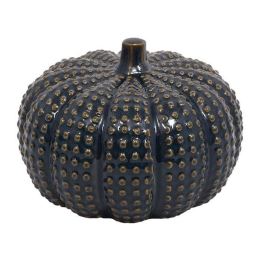 Διακοσμητική Κολοκύθα 023-223-089 15x15x10cm Blue Black-Gold Κεραμικό