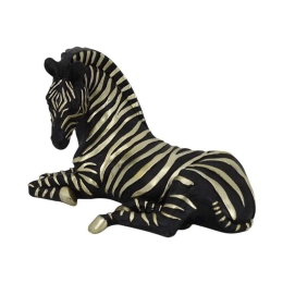 Διακοσμητικό Επιτραπέζιο Zebra 253-223-500 22,5x11,5x14,2cm Black-Gold Πολυρεσίνη