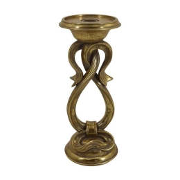 Κηροπήγιο 253-223-511 11x27cm Gold Πολυρεσίνη