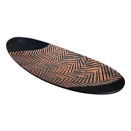 Πιατέλα Διακοσμητική 0038-223-044 50x19,5x5,5cm Black-Bronze Πολυρεσίνη