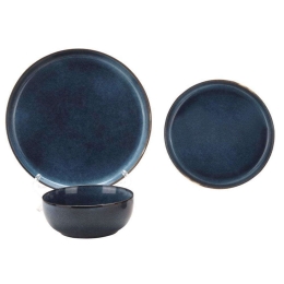 Σερβίτσιο Πιάτα Φαγητού (Σετ 18Τμχ) 373-223-001 Navy Blue 18 τμχ Κεραμικό