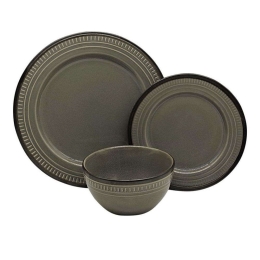 Σερβίτσιο Πιάτα Φαγητού (Σετ 18Τμχ) 373-223-994 Grey 18 τμχ Κεραμικό