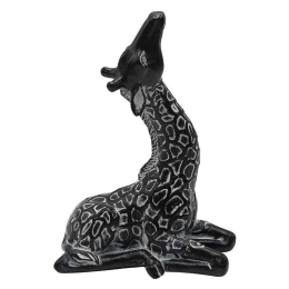 Διακοσμητικό Αντικείμενο Επιτραπέζιο Giraffe 279-223-222 16x8x21cm Black-White Πολυρεσίνη