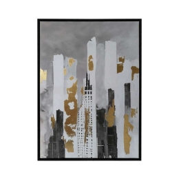 Κάδρο Skyscraper 147-223-070 50x3x70cm Multi Κάθετοι Καμβάς