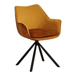 Πολυθρόνα Περιστρεφόμενη 627-223-025 62x61,5x84cm Yellow