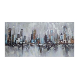 Πίνακας Καμβάς City 108-222-031 120x3x60cm Multi Οριζόντιοι Καμβάς