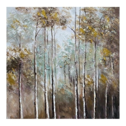 Πίνακας Καμβάς Forest 148-222-138 142 60x2,3x60cm Multi Τετράγωνοι Καμβάς