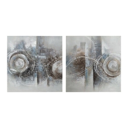 Πίνακας Καμβάς Geom 108-222-022 60x3x60cm Multi Τετράγωνοι Καμβάς