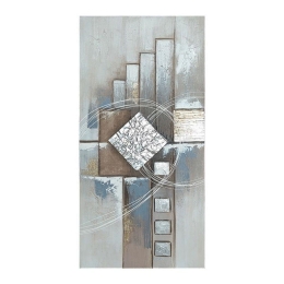 Πίνακας Καμβάς Lines 108-222-019 120x3x60cm Multi Κάθετοι Καμβάς