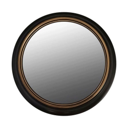 Καθρέπτης Τοίχου Στρογγυλός 280-223-025 64cm Black-Bronze Πλαστικό, Γυαλί