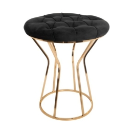 Σκαμπό Lithos 825-124-023 40x50cm Black-Gold