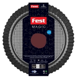 Φόρμα Τάρτας Magic 0061216 28cm Black Fest Αλουμίνιο