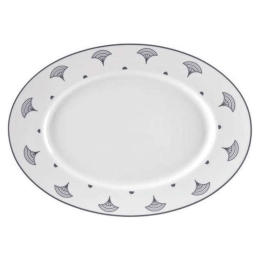 Πιατέλα Σερβιρίσματος Οβάλ Antigoni 1181814 36cm White-Grey Ionia Πορσελάνη