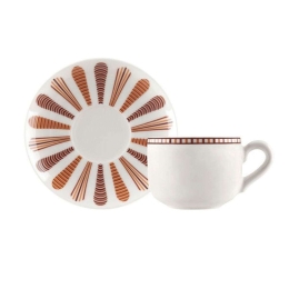 Φλυτζάνι Τσαγιού Με Πιατάκι Mideia 1181846 250ml Multi Ionia Πορσελάνη
