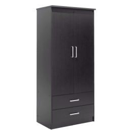 Ντουλάπα Ρούχων Olympus Wenge 81X57X183Cm 123-000044 Δίφυλλη Μελαμίνη