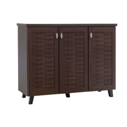 Παπουτσοθήκη-Ντουλάπι Mantam 16 Ζεύγων Walnut 115,5X40X92Cm 049-000006 Μελαμίνη