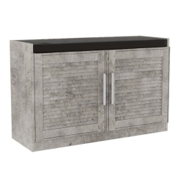 Παπουτσοθήκη-Σκαμπό Crispy 123-000194 9 Ζευγών 94x34,5x60cm Antique Anthracite