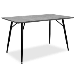 Τραπέζι Conor 029-000028 Γκρι Cement - Μαύρο 130x80x75.5cm Mdf,Μέταλλο
