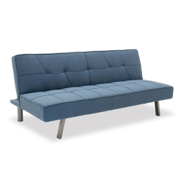 Καναπές-Κρεβάτι Travis 3θέσιος 035-000024 Blue 175x83x74 Ξύλο,Ύφασμα