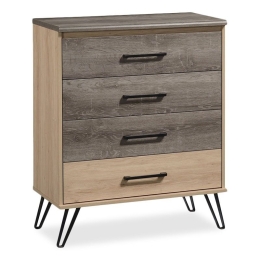 Συρταριέρα Bruno 123-000106 Viscount - Toro 80,5x40x99 Mdf,Μέταλλο