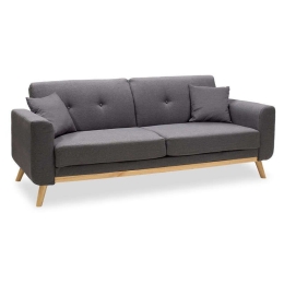 Καναπές-Κρεβάτι Carmelo 035-000034 214x80x86cm Grey Ξύλο,Ύφασμα