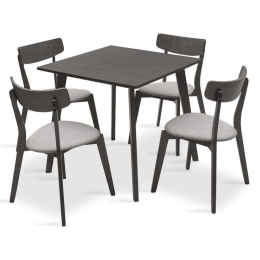 Τραπεζαρία Benson - Toto Σετ 5τμχ 200-000181 80x80x75cm Rustic Grey 4 Θέσεων