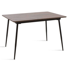Τραπέζι Shazam Επεκτεινόμενο  096-000003 120-160x80x76cm Walnut Mdf,Μέταλλο