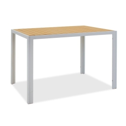 Τραπέζι Κήπου Tessa 136-000012 120x80x75cm White-Natural