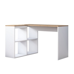 Γραφείο Sidney 182-000028 Με Αριστερή Γωνία 120x50x75cm Walnut-White