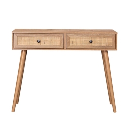 Κονσόλα Oslo 086-000001 100x29x81 Sonoma Rattan,Ξύλο