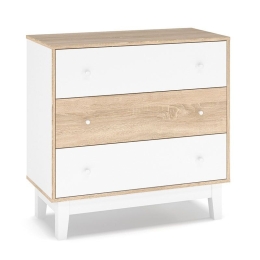 Συρταριέρα Awell 173-000006 90x44x88,5cm Sonoma-White