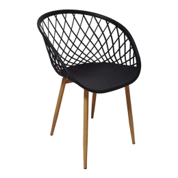 Καρέκλα Ezra I 127-000072 63x56x80 Natural-Black