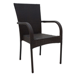 Πολυθρόνα Κήπου Laura 140-000032 58x58x90cm Dark Brown