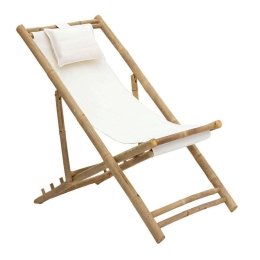 Σεζλόνγκ Πτυσσόμενη Salixl 141-000013 60x135x66/77/86/94cm Natural-White