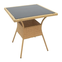 Τραπέζι Laura 140-000035 80x80x75cm Natural Pakoworld