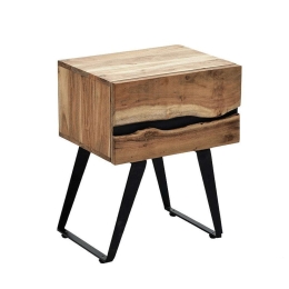Κομοδίνο Imena 113-000019 45x35x56cm Walnut-Black
