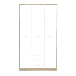 Ντουλάπα Τρίφυλλη Serenity 192-000019 118,5x54x196,5cm Sonoma-White Τρίφυλλη