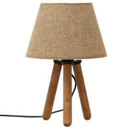Φωτιστικό Επιτραπέζιο PWL-1071 Φ22x32cm 1xΕ27 Walnut-Brown