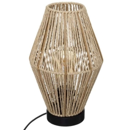 Φωτιστικό Επιτραπέζιο PWL-1108 Φ19x32cm 1xΕ27 40W Black-Beige
