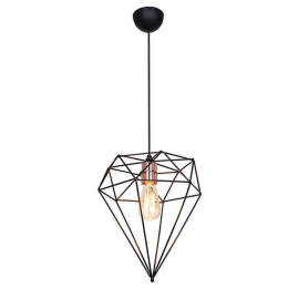 Φωτιστικό Οροφής PWL-1022 Φ30x81cm 1xΕ27 60W Black