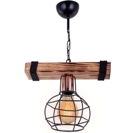 Φωτιστικό Οροφής PWL-1033 28,5x15x50cm 1xΕ27 Walnut-Black