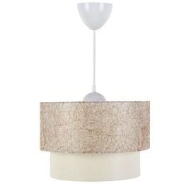 Φωτιστικό Οροφής PWL-1087 Φ30x70cm 1xΕ27 Gold-Ecru