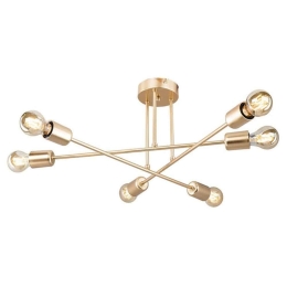 Φωτιστικό Οροφής PWL-1122 Φ61x25cm 6xΕ27 Gold