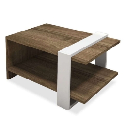 Τραπέζι Σαλονιού Cave 120-000044 80x50x35cm Walnut-White