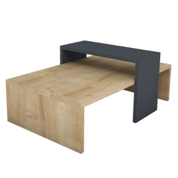 Τραπέζι Σαλονιού Glow 120-000040 80x50x32cm Natural-Anthracite