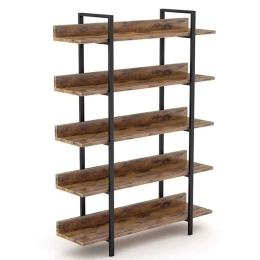 Βιβλιοθήκη Almond 197-000035 119x27x185cm Walnut-Black