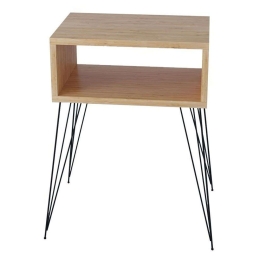 Κομοδίνο Naida 120-000142 45x30x59cm Natural-Black
